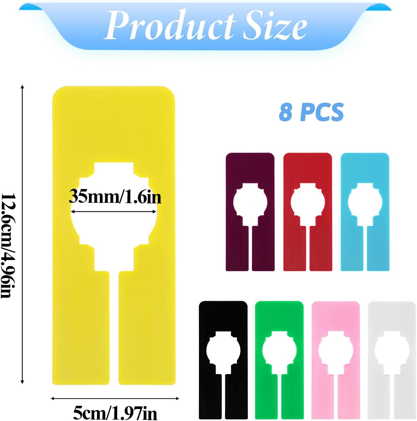 Closet Rack Dividers, 8 Colors Closet Dividers for Hanging, Clothing Plastic Rack Size Dividers Rectangular Reusable Closet Separators Closet Labels dividers Closet Clothes Dividers(Colorful)