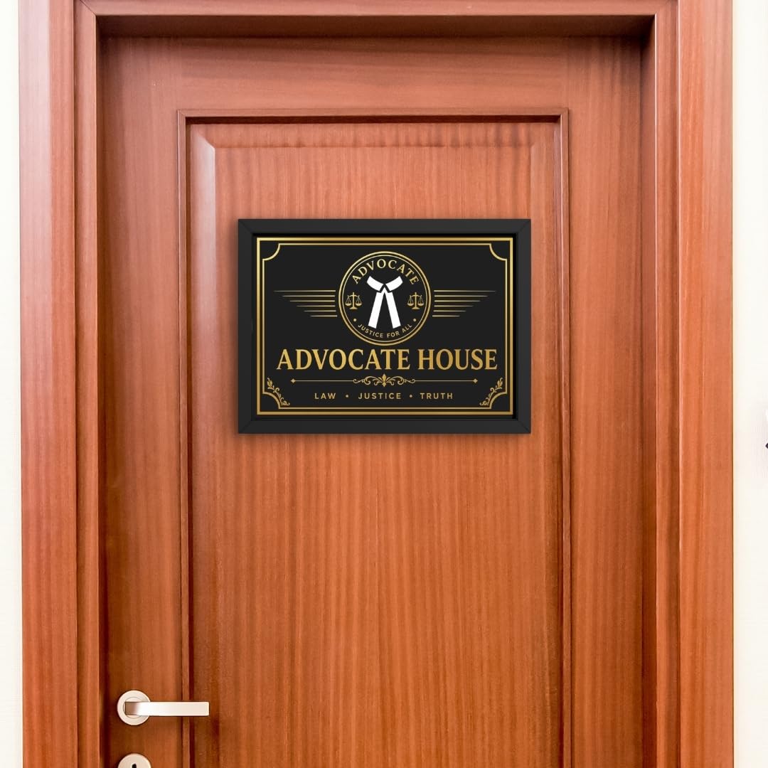 Advocate Name Plate for Home Entrance | Advocate Name Board | House Name Plate Frame | Advocate Name Plate for Home | Advocate Nameplate for Office & Residence-image-9