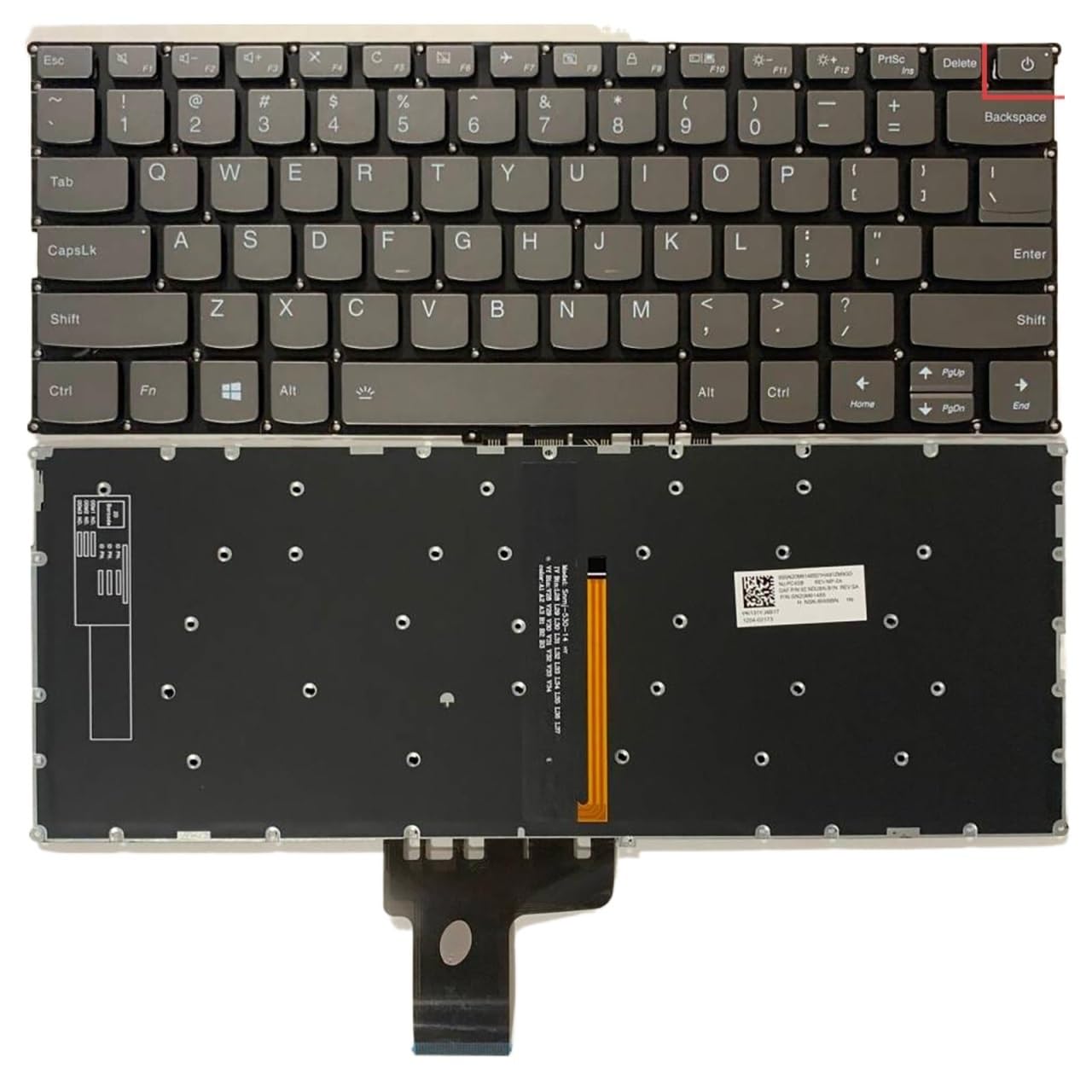 Clavier PC portable Lenovo 720S-14IKB 320S-13IKB US gris