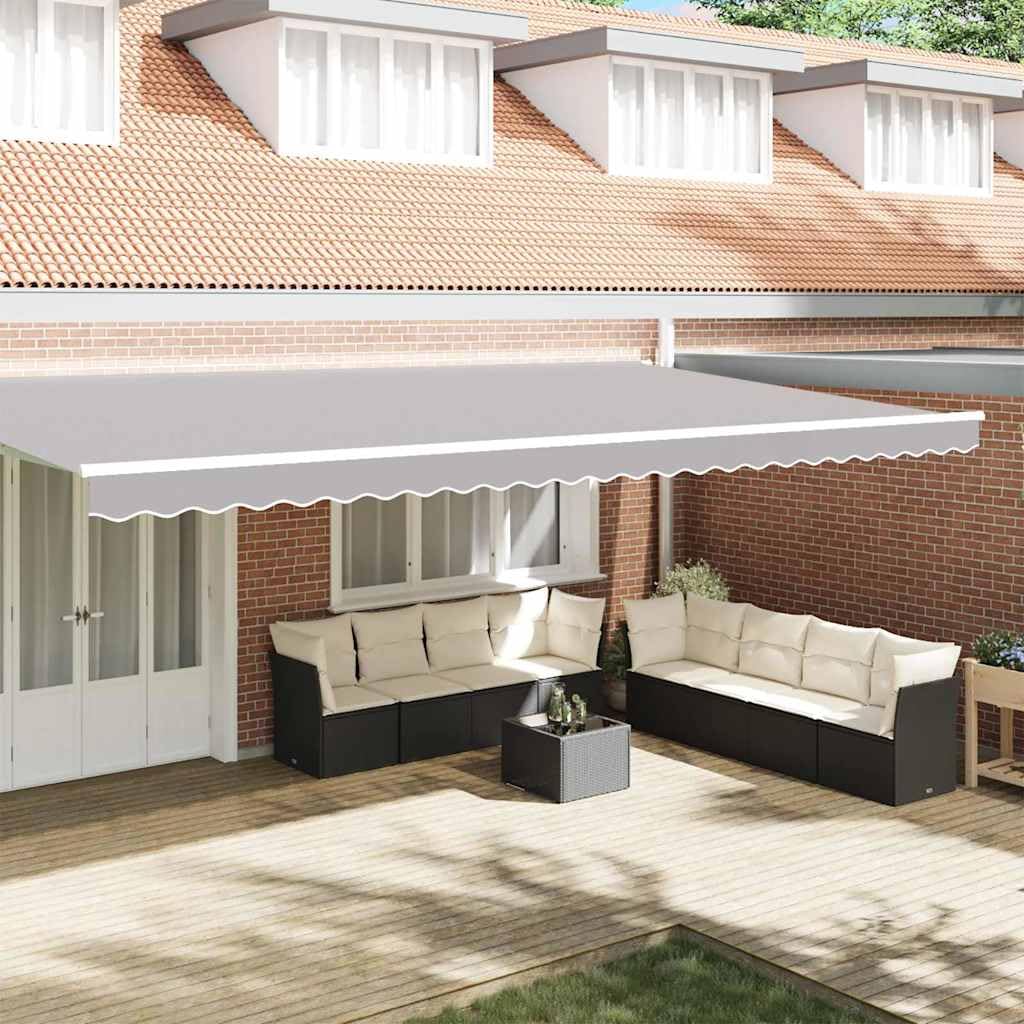 Markisenschürzen-Ersatz Hellgrau aus Polyester 6 m für Markisenrahmen wetterfest UV-beständig wasserabweisend leicht zu reinigen für Garten Balkon Terrasse Außenbereich