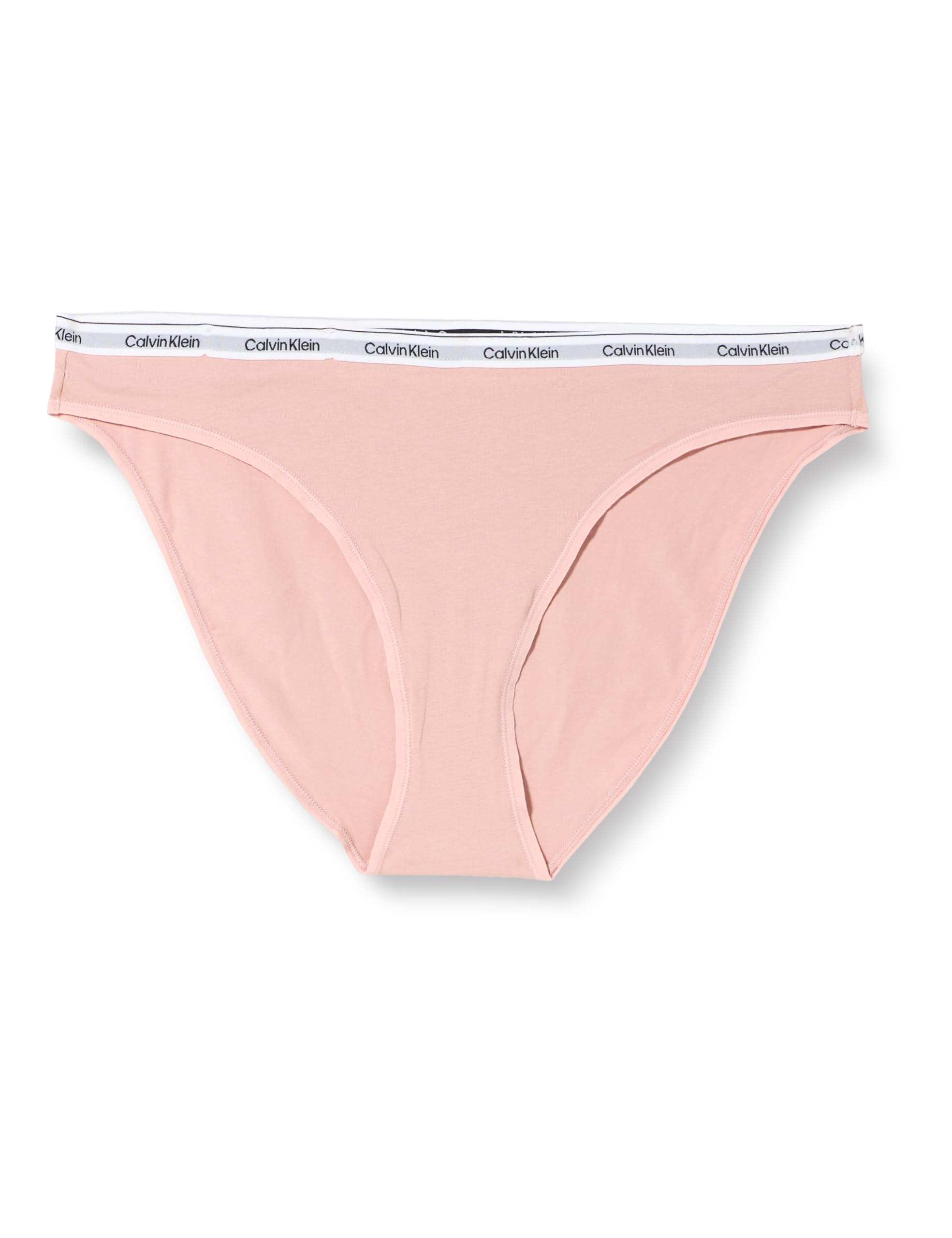Calvin Klein Women’s Bikini Briefs with Logo Waistband, Pink (Subdued), XL