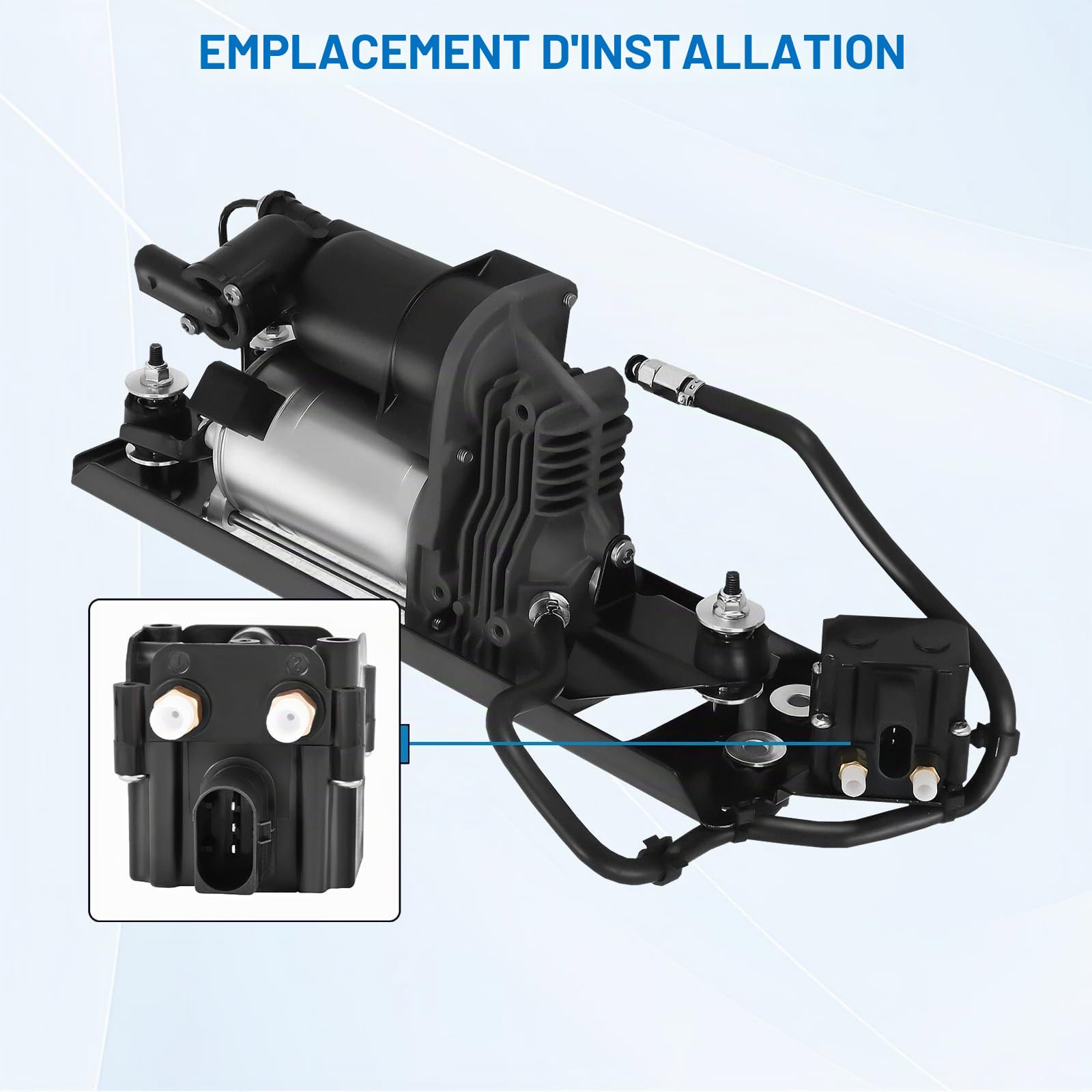 Bloc de soupape de suspension pneumatique compatible avec 5 GT F07, 5 Touring F11, série 7 F01 F02 F04, remplacement de soupape de compresseur de suspension pneumatique pour 4722555610