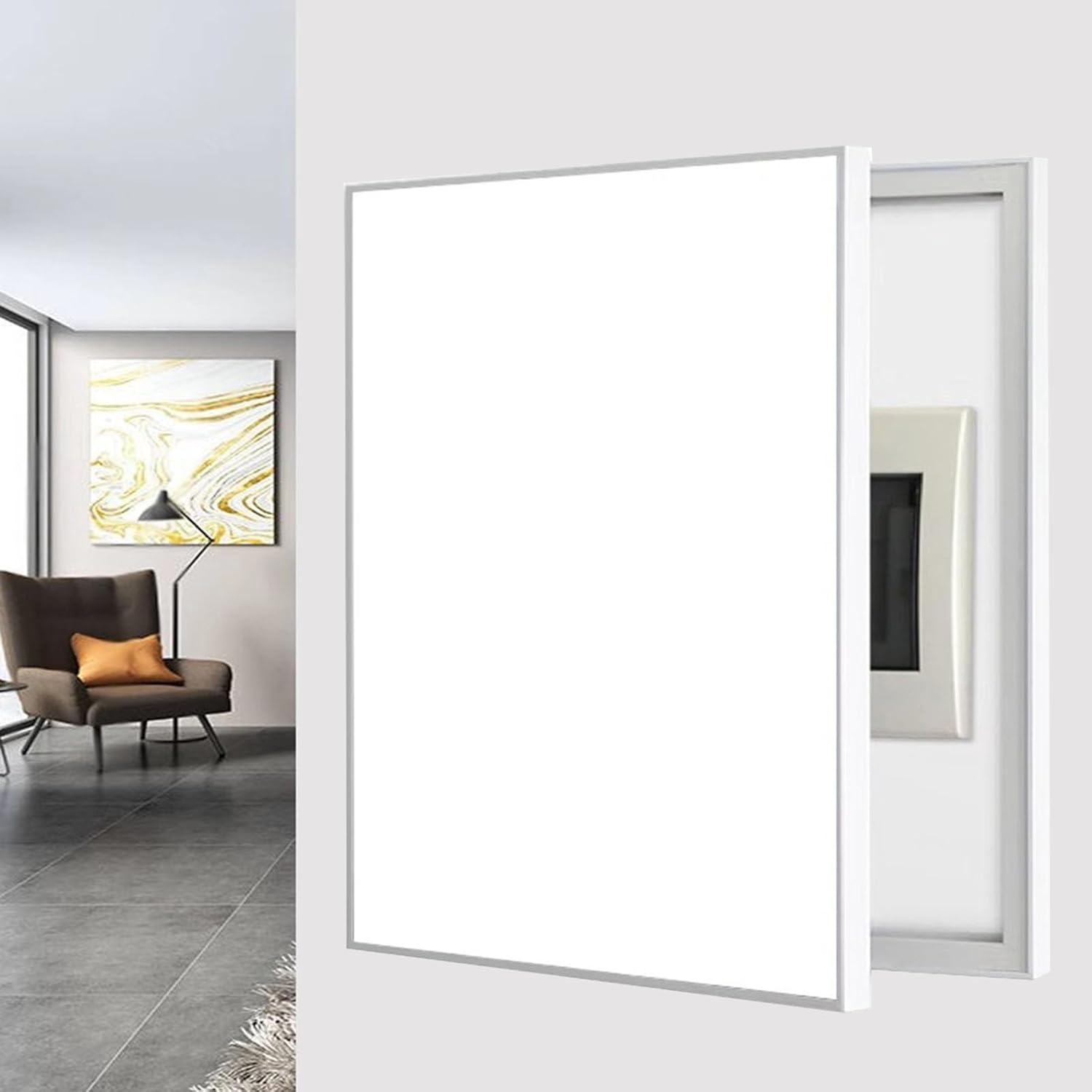 Sleek Electric Panel Cover - Solid Color Fuse Box Cabinet 16-30" Hiding Solution for Home Wall Decor, 24x31in (60x80cm) Indoor Distribution Box Protector.