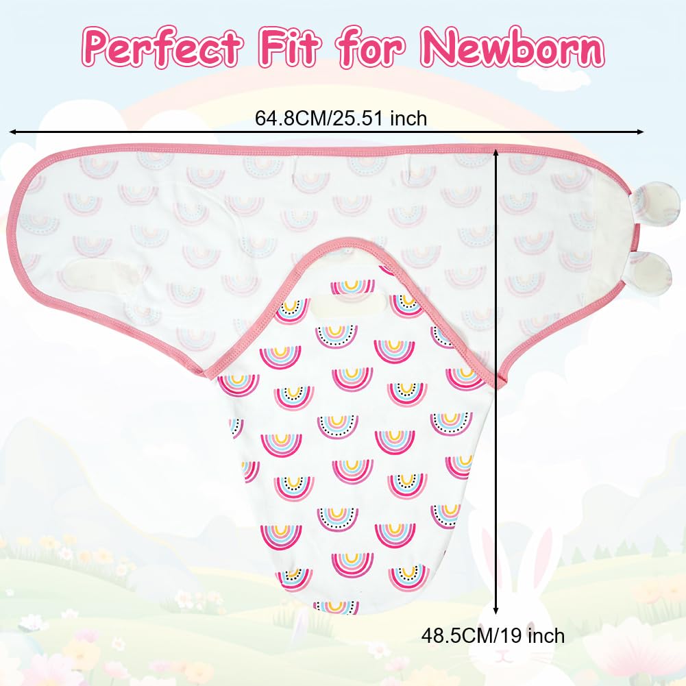 Coperta Neonato Swaddle, 3 Pezzi Sacco per il Sonno Ergonomico, Copertina Avvolgente Regolabile per Neonato, Morbido e Confortevole, Adatto per Neonati 0-3 Mesi