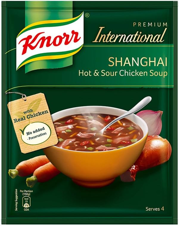 Knorr International Shanghai Hot & Sour Chicken Soup Pouch, 38 g