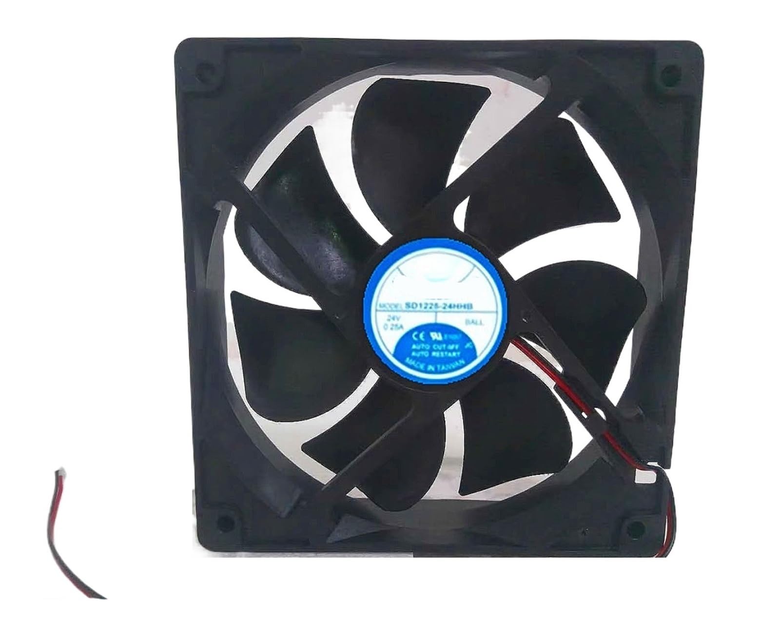 Lzikkgki One Color Sd1225-24Hhb 24V 0.40A 12025 12Cm 2 Wire Cooling Fan