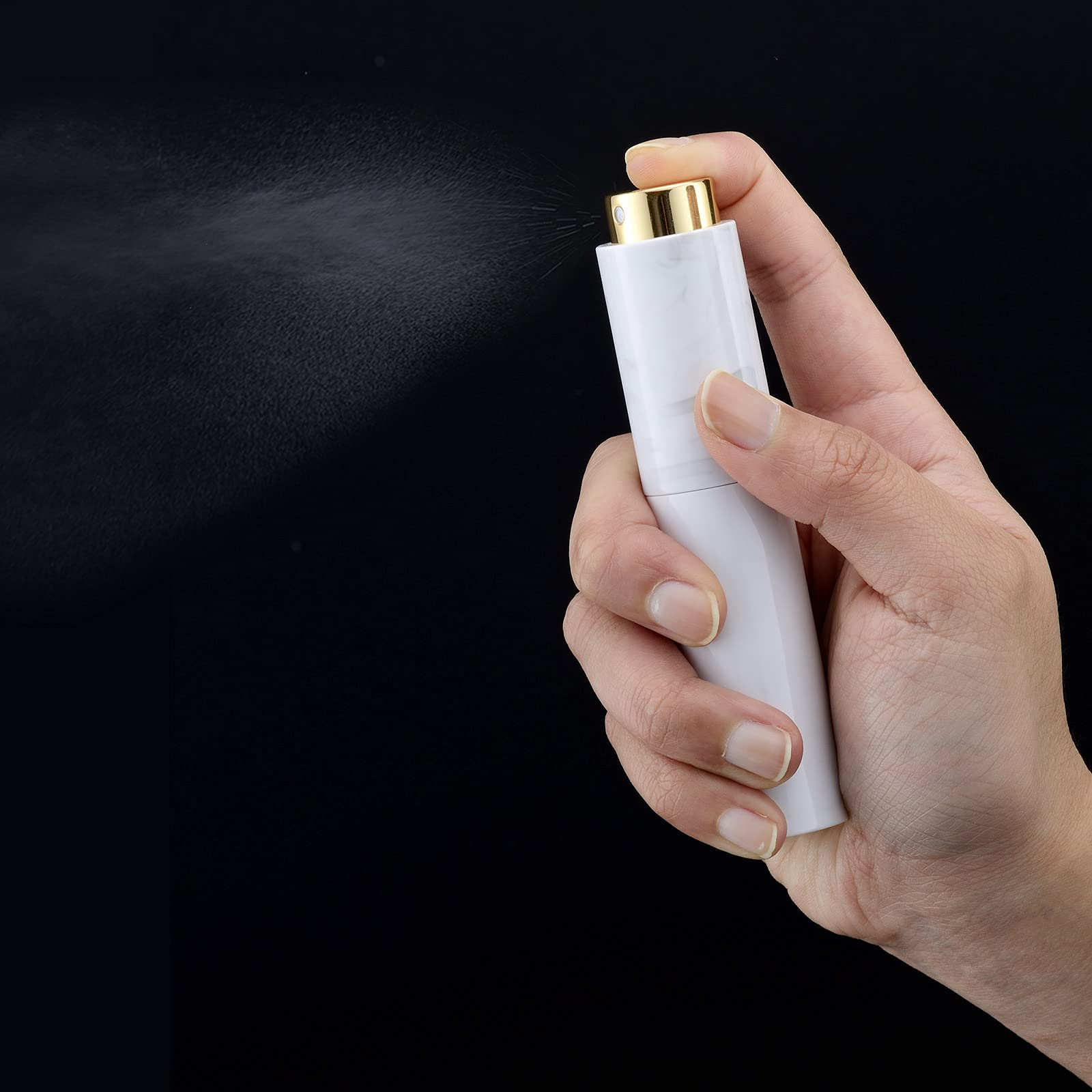 Tekson Atomizador de perfume de viaje de 10 ml (7 unidades), recipientes de colonia recargables, dispensador de botella vacía para mini pulverizador de tamaño