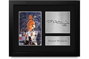 HWC Trading Shawn Michaels Autographed and Framed WWE Print