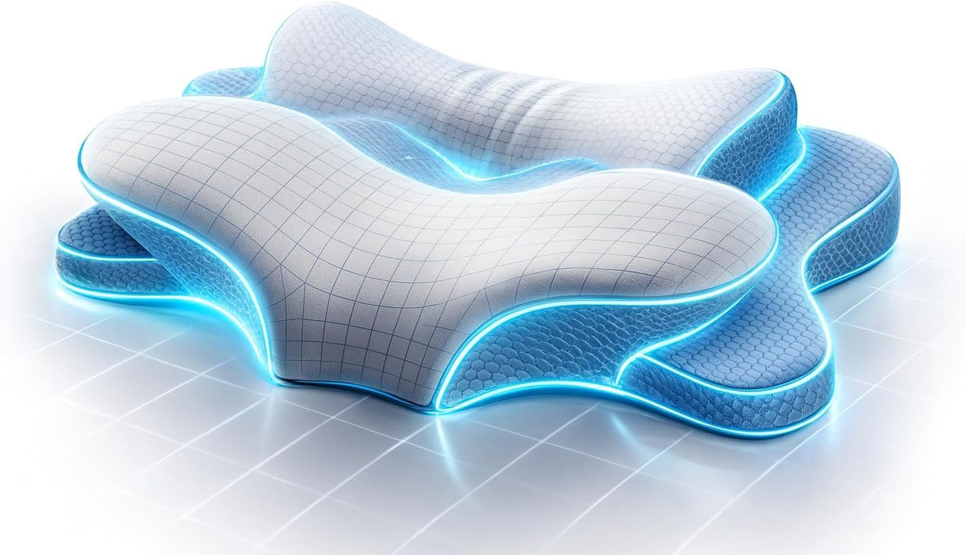 Cervical Neck Pillow - Memory Foam Pillow for Pain Relief Sleeping Ergonomic Neck Support Contour Pillows for Side