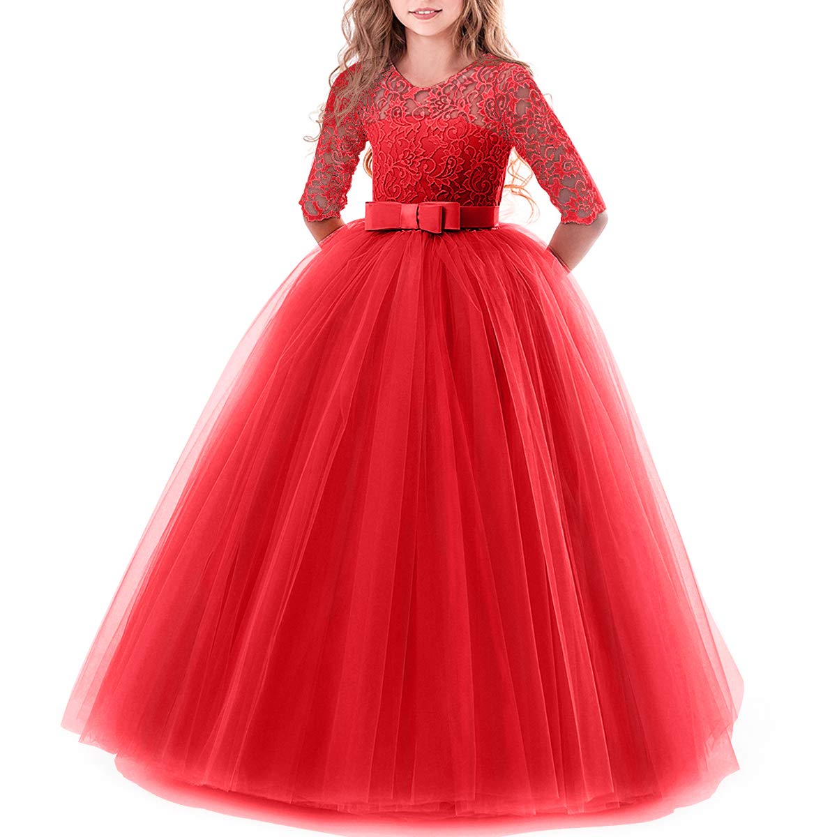 Red Flower Girls Dresses The Dress Shop