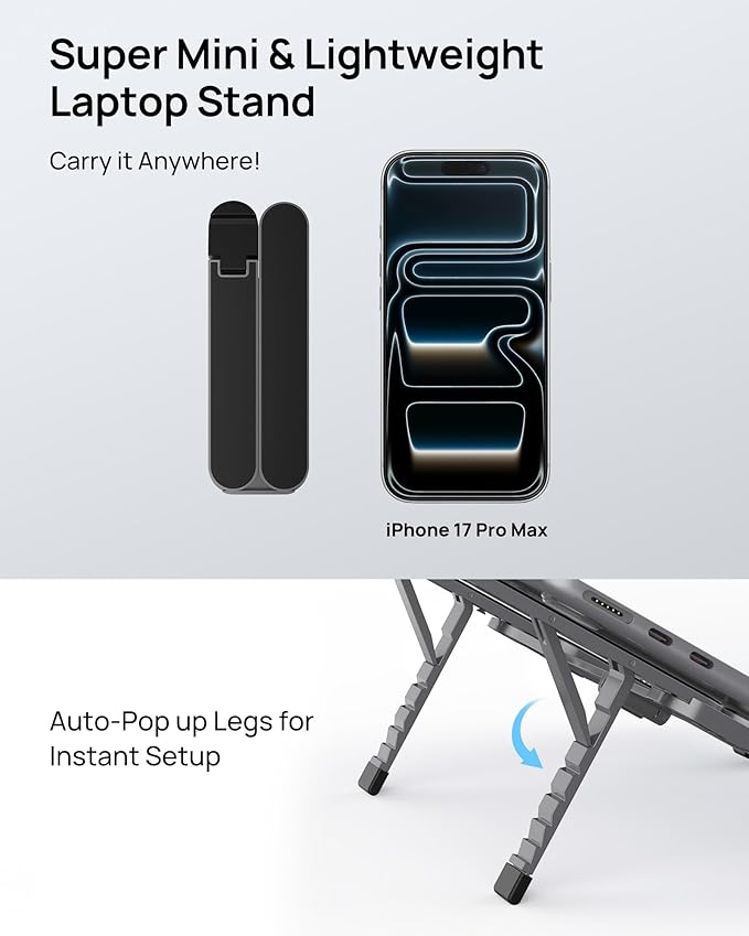 Soporte para Laptop Plegable SODI, Portátil, 6 Niveles, Aluminio miniatura 7