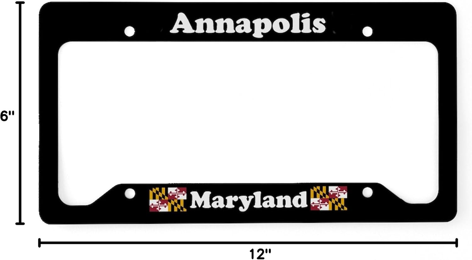 CafePress Annapolis MD License Plate Holder Aluminum License Plate Frame, License Tag Holder
