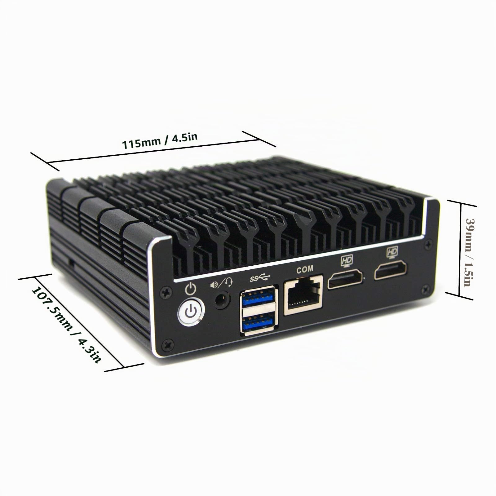 Protectli Vault FW4C - Microdispositivo Firewall/Mini PC de 4 Puertos - Intel J3710, Puertos 2.5G, AES-NI, 4GB DDR3 RAM, 32GB SSD