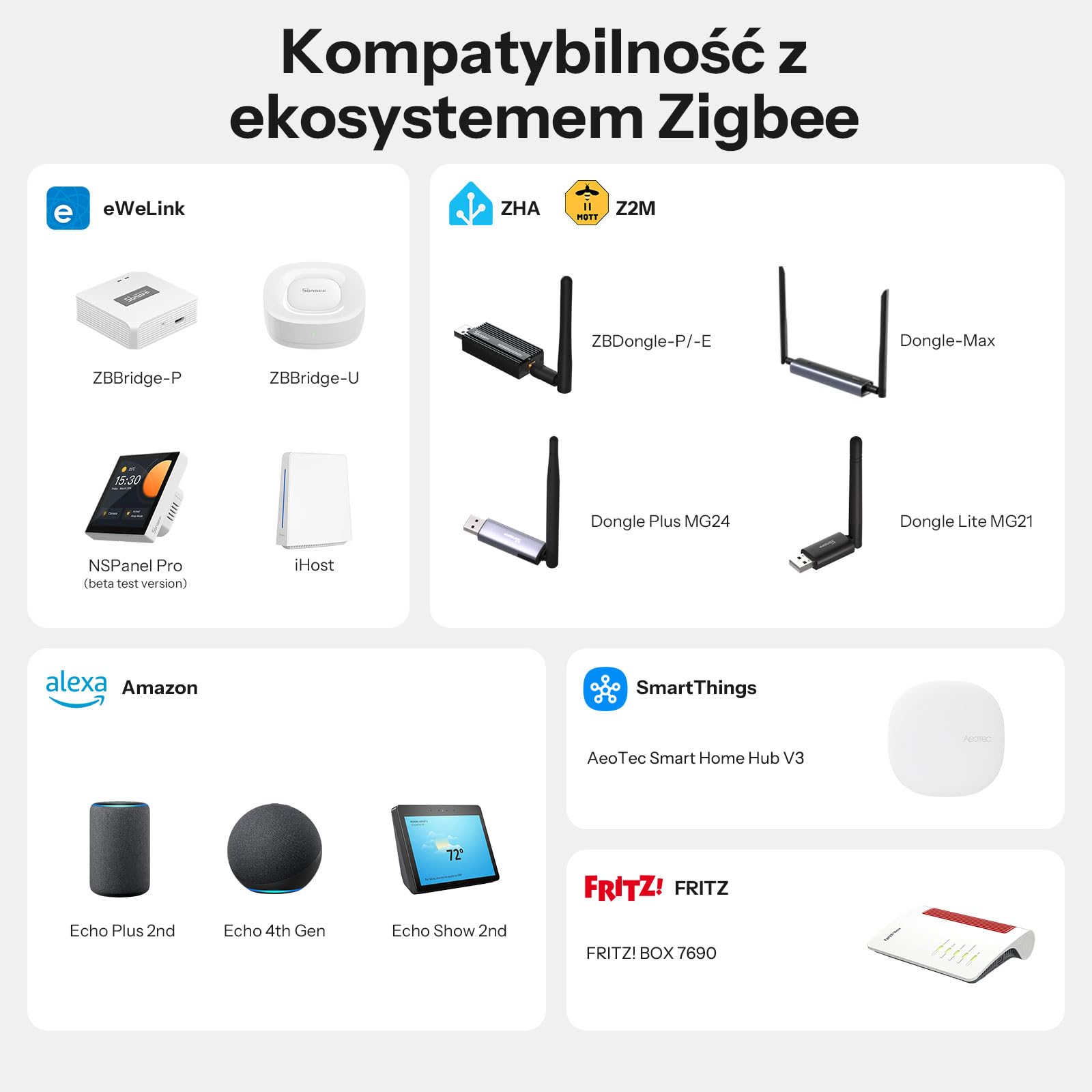 SONOFF SNZB-04PR2 czujnik okna Zigbee z alarmem antysabotażowym, kontakt okienny do inteligentnego domu i ogrzewania, stan otwarcia/zamknięcia, kompatybilny z Home Assistant, wymaga bramki, Zestaw 4