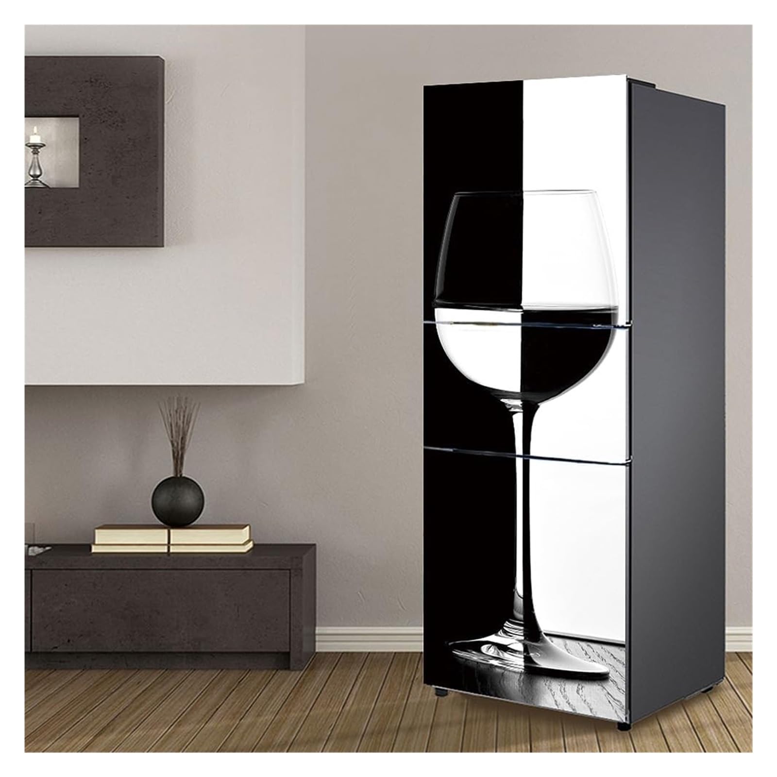 GDHKDDFL Minimalist, luxury-inspired fridge decals, Fridge Sticker Full Covering Door Covers Skins Wall Stickers for Kitchen Decal(M: 60x180 cm)
