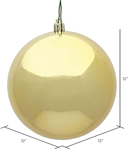 Vista 36 de Vickerman Adorno de bola de caramelo rojo de 12 pulgadas, inastillable y resistente a los rayos UV, confiable y listo para colgar, adornos rojos
