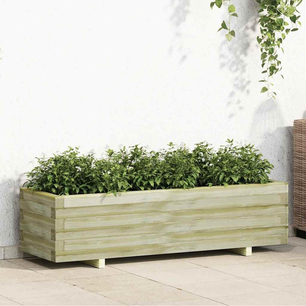 Carré potager bois 120x40x30 cm bac à fleurs et jardinière de jardin en pin imprégné