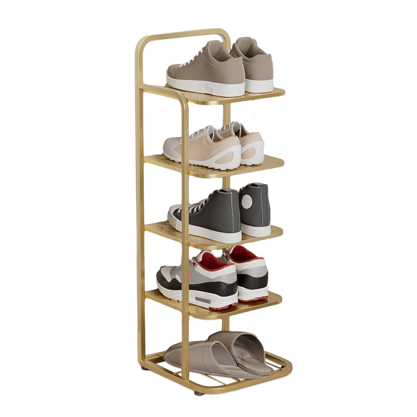 Étagère à chaussures de placard en acier robuste avec 5 niveaux de rangement d'angle