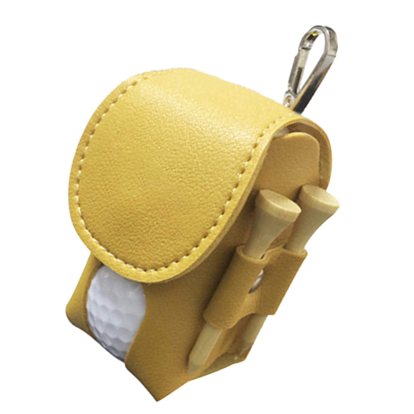 Pochette Golf Hommes Cuir PU Porte-Tees Ceinture Organisateur Balles Clip Transport