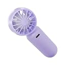 Zebronics Heat Buster 100, Mini Portable Hand Fan, 10500 RPM, 3 Speed Modes with Brushless Motor, Upto 5.4m/s Airflow, Type C Charging, for Travel, Makeup, Office, Home (Purple) gallery image