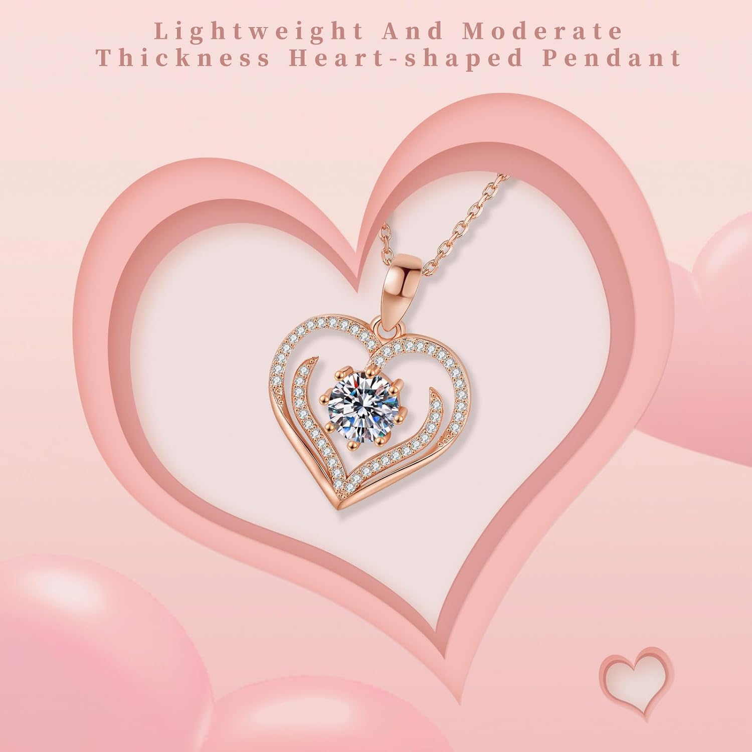 Mom Necklace, Pendant Necklaces Gifts with Rose Gold for Mama Daughter Granddaughter Girlfriend Women Graduation Birthday Valentines Day - Image 5