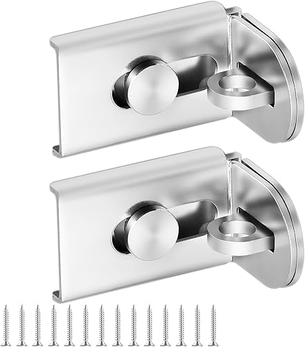 Cerradura de puerta corredera, cerradura de cerrojo de puerta de 90 grados, candado de seguridad de ángulo recto de acero inoxidable con tornillos