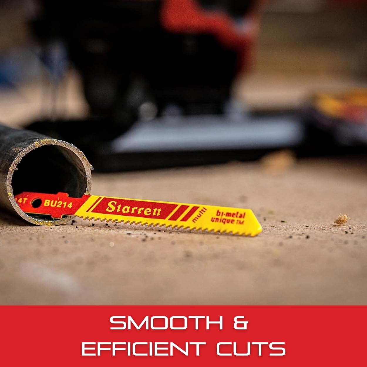 Starrett Bi-Metal Unique Unified Shank Jig Saw Blade Kit - Ideal for Professionals and Do-It-Yourselfers - Includes BU36, BU46, BU38, BU310T and BU214S - BU1