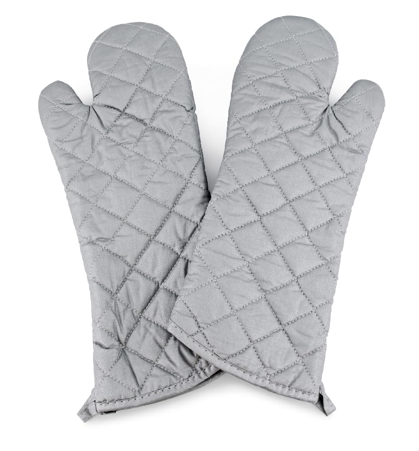 Gants de cuisine extra longs Linwnil de 43,2 cm couleur argent pour les passionnés