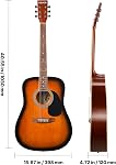 VEVOR Dreadnought Acoustic Guitar, 41 in, 6-String Sunburst Solid Spruce Top Guitar, Beginner Bundle with Gig Bag, Tuner, Strap, Strings, Picks, Capo, Rosewood Fingerboard, for Adult Taller Player