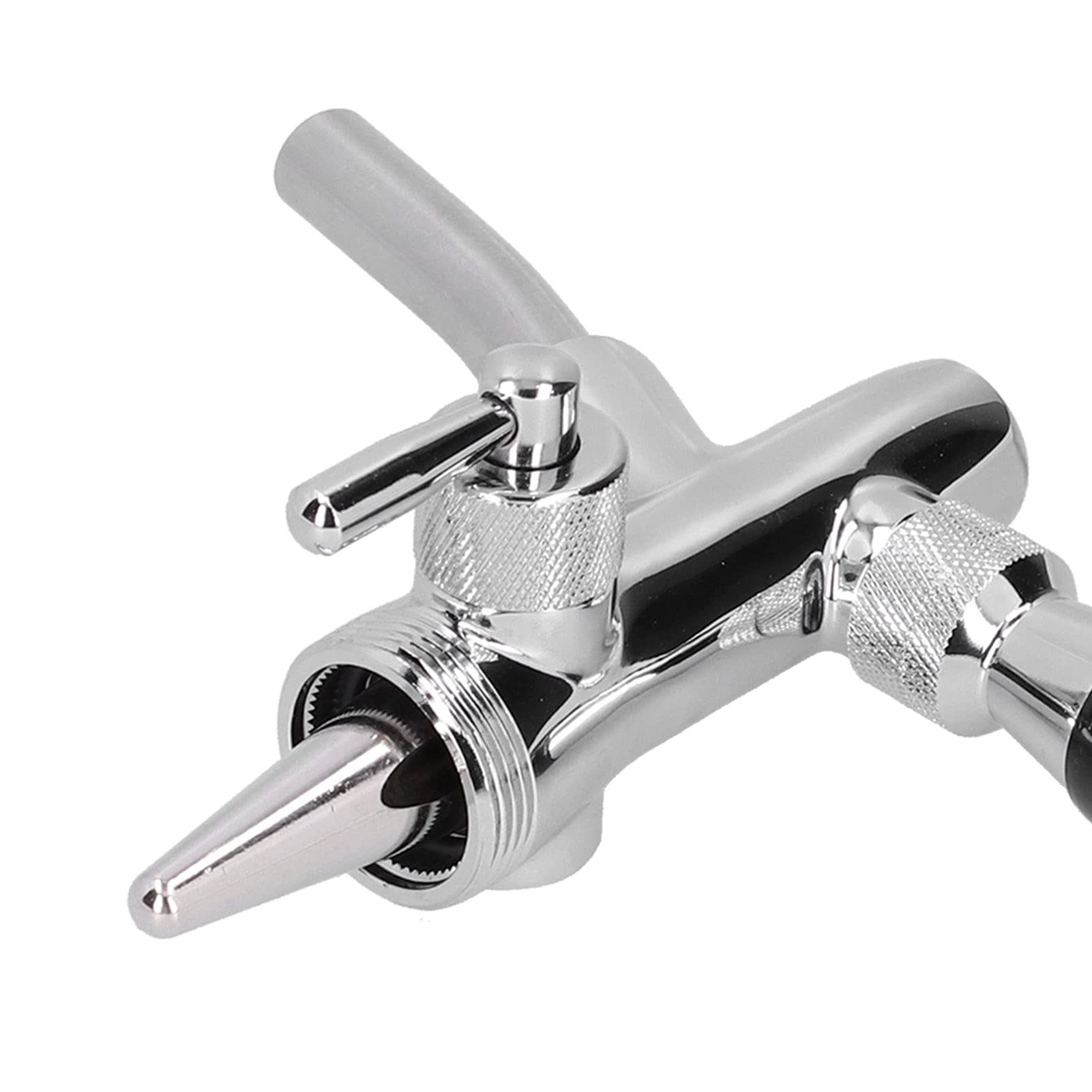 Rubinetto per Birra, 3cm/1,2pollici Rubinetto Regolabile con Manico Lungo in Acciaio Inossidabile Distributore di Bevande per Birra Botte Alla Spina Sostituzione dell'erogatore del Rubinetto per Bar