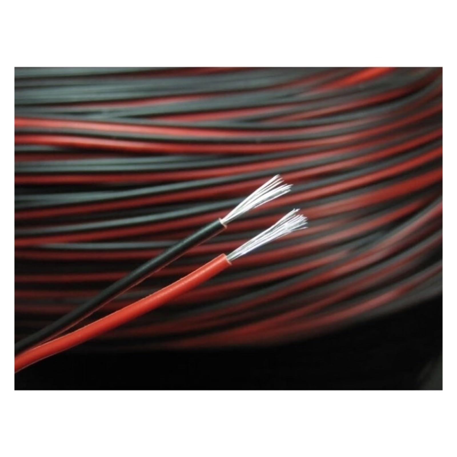 Cavo Elettrico Rosso Nero Isolato In PVC In Rame Stagnato Da 20 M 2PIN for Estensione Luminosa A Strisce Monocromatiche(16 AWG)