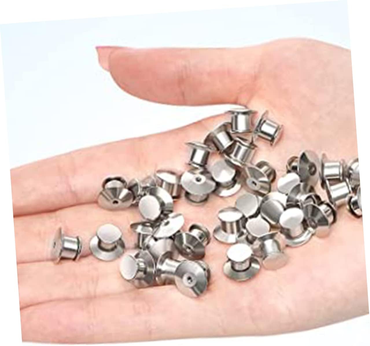STOBOK 80pcs DIY Brooch Making Pins Locking Pin Backs Badge Locking Backs Lapel Replacement for DIY Crafts