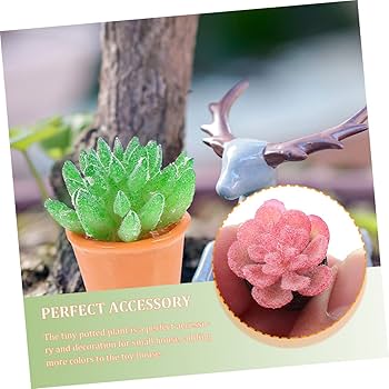 Amazon.co.jp: NUOBESTY 16個ミニ多肉植物模型 ミニチュア盆栽