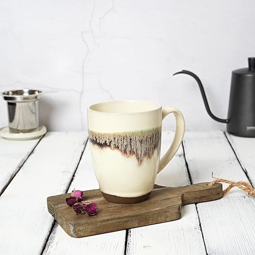 Miniatura 4 de Bosmarlin Taza de té de cerámica con infusor y tapa, 13.5 onzas, taza de té de hojas sueltas con colador, apta para microondas y lavavajillas,