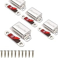 Mousike 30lb Stainless Steel Cabinet Magnets - Strong Magnetic Door Catch for Kitchen Cupboard Closet Drawer Latch