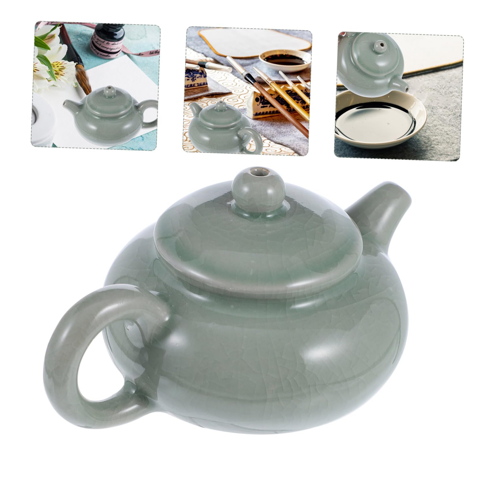 SEWACC 3pièces Encre Céramique Forme De Théière Distributeur Eau Pratique Pour Et Peinture Accessoire Multifonctionnel