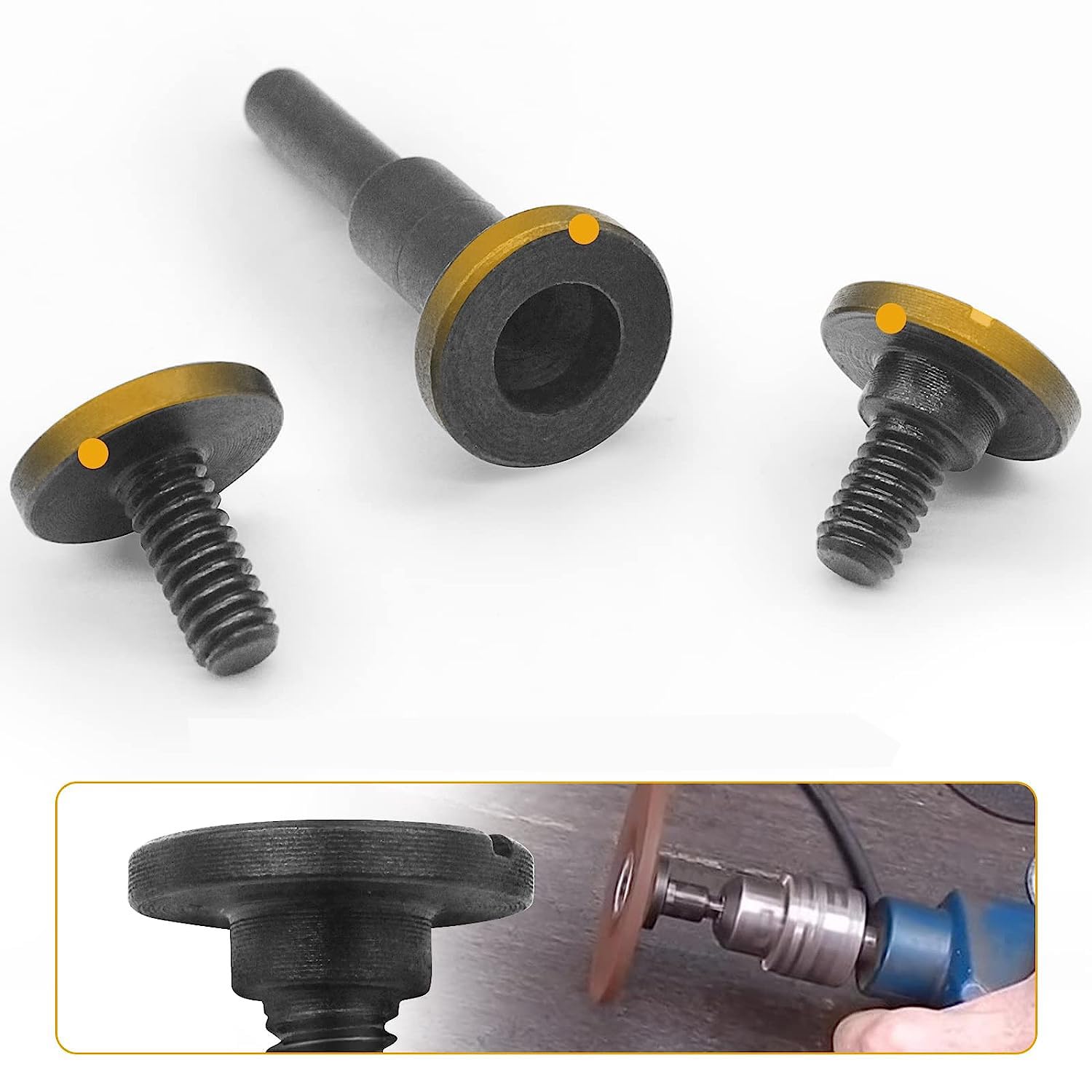 2 Set Metal Mounting Mandrel for Cut Off Wheel Disc with 3/8