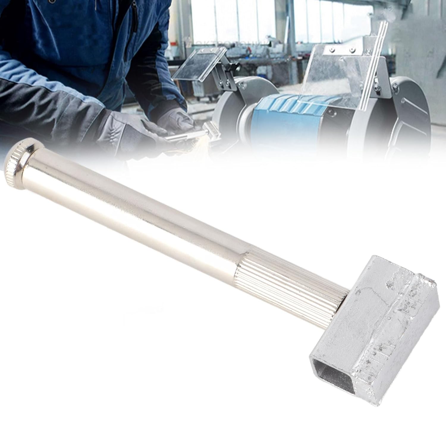 Grinding Wheel S Tool, Handheld T Sd for Truing Debur, 5mm W Layer Thickness, Metal truction with Ribbed Handle, Compatible