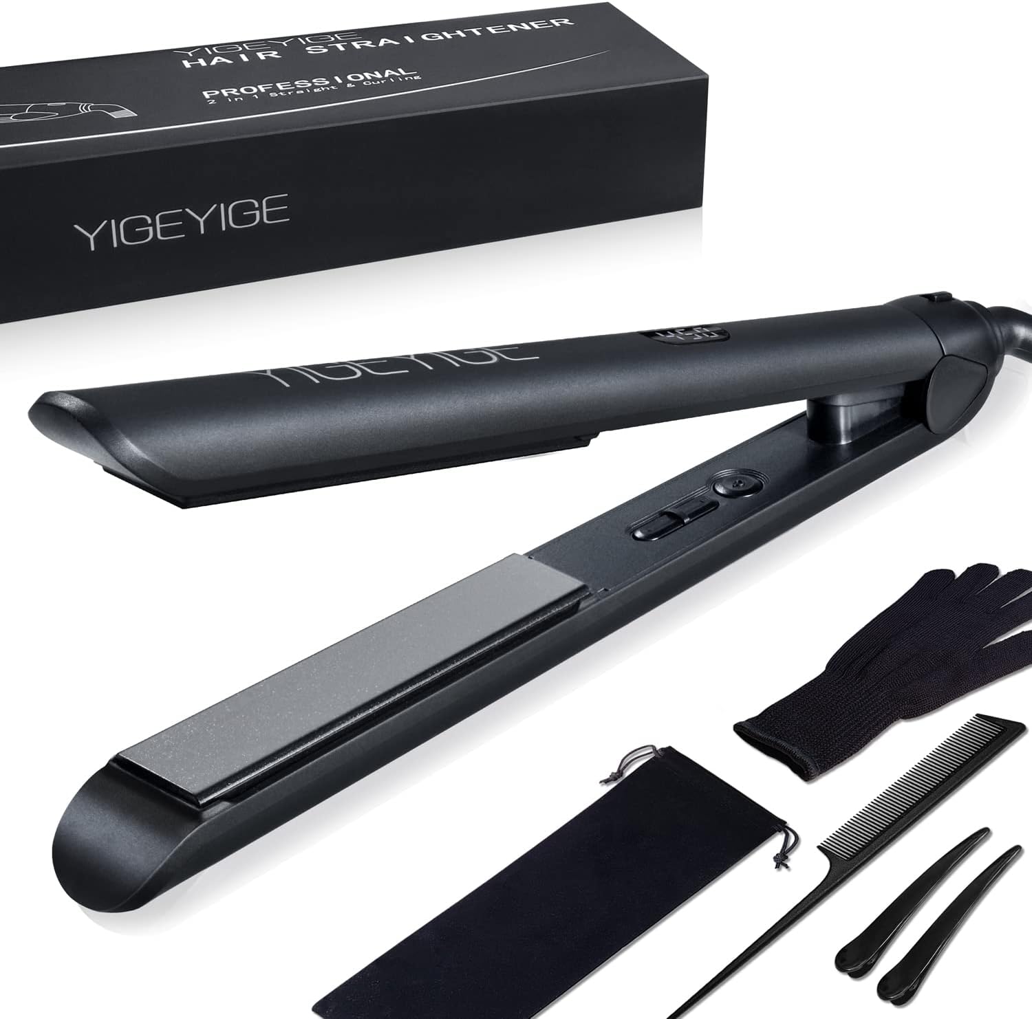 2-in-1 Hair Straightener and Curler, Tourmaline Kuwait Ubuy