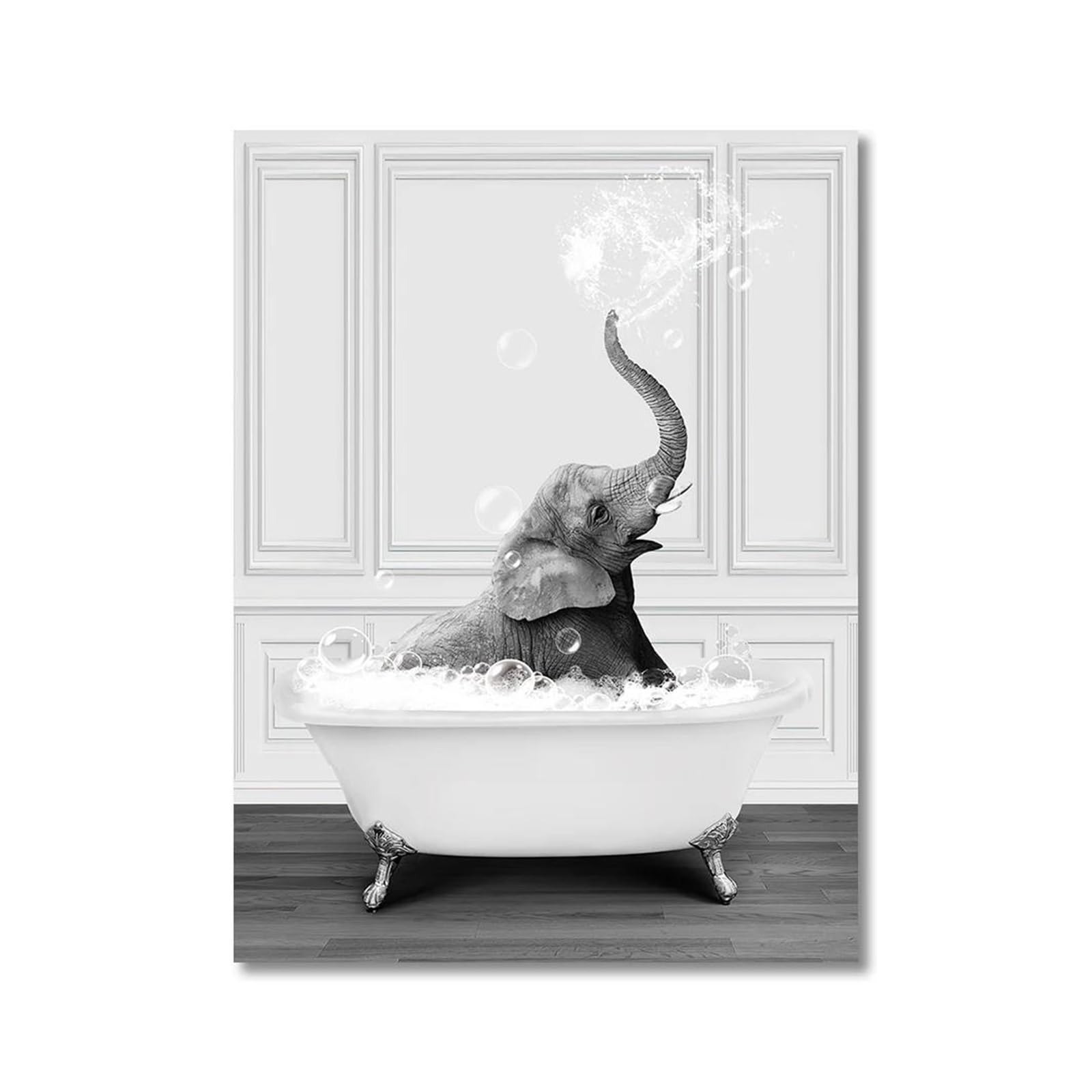 Peinture sur Toile Éléphant Chic et Amusant Décoration de Maison Premium