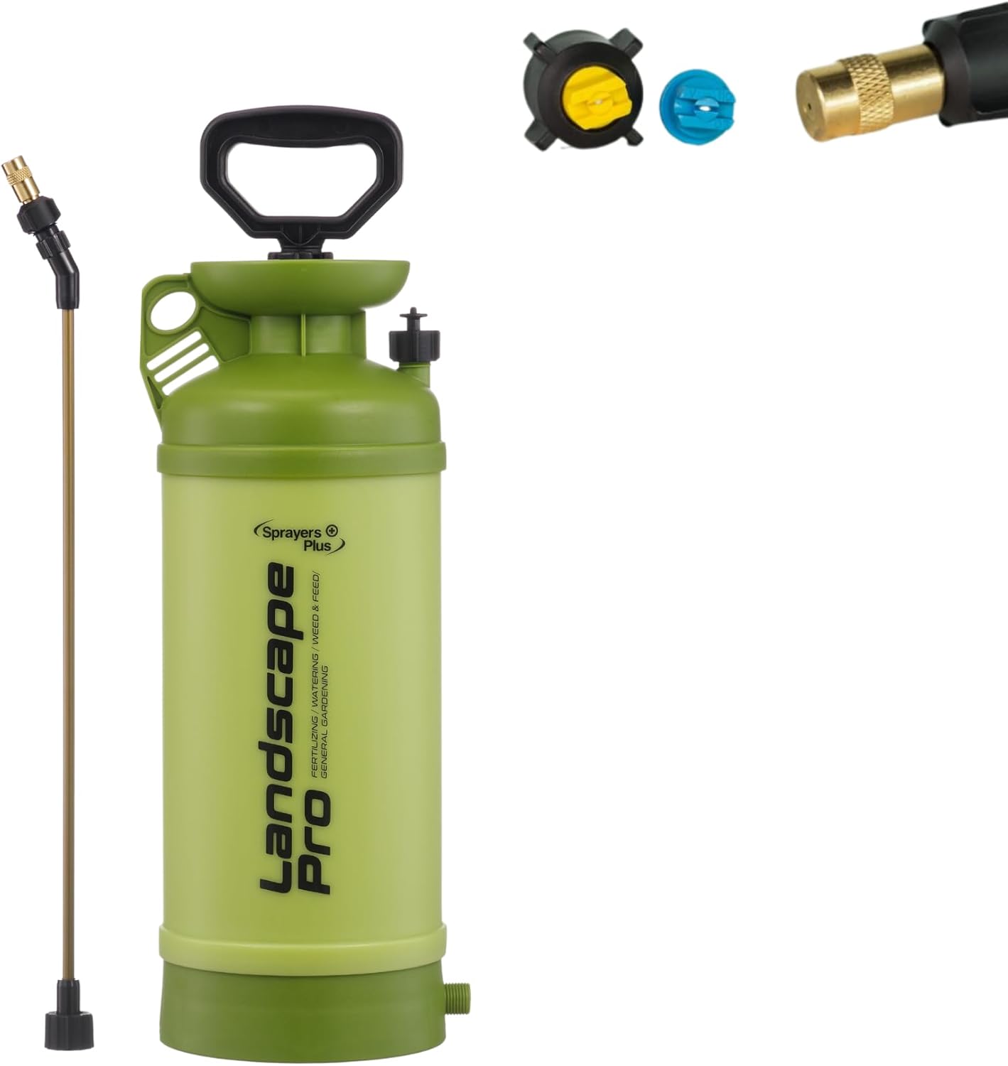 Sprayers Plus 2 Gallon Garden Pump Sprayer, Landscape Sprayer,Brass Nozzle, UV Inhibitor Protected Tank, Wand Holder, Drip-Free Tray, for Landscaping, Yard and Gardening
