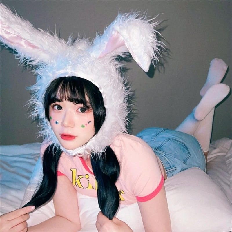 Amazon.co.jp: うさぎ かぶりもの 兎 被り物 ふわふわ うさぎ コスプレ