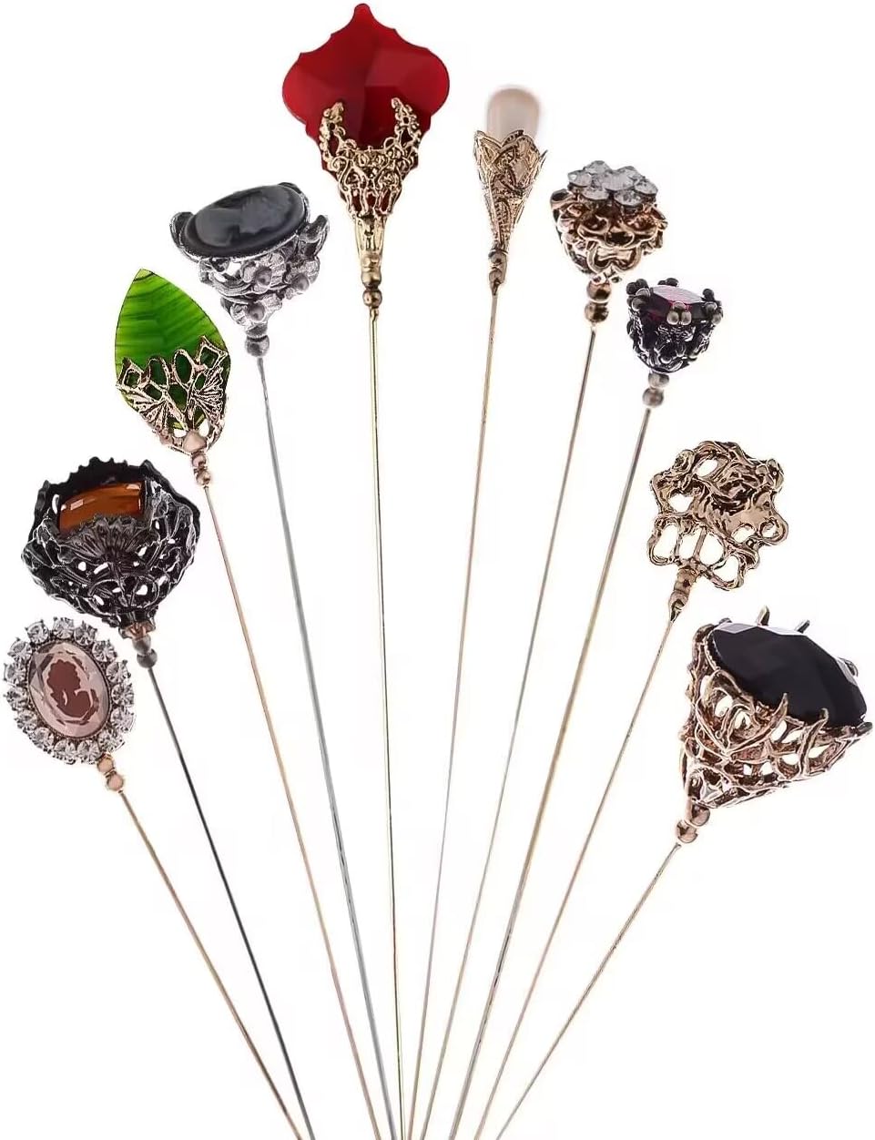 Amazon.com: Alilang 10Pcs Vintage Style Hat and Lapel Pins with ...