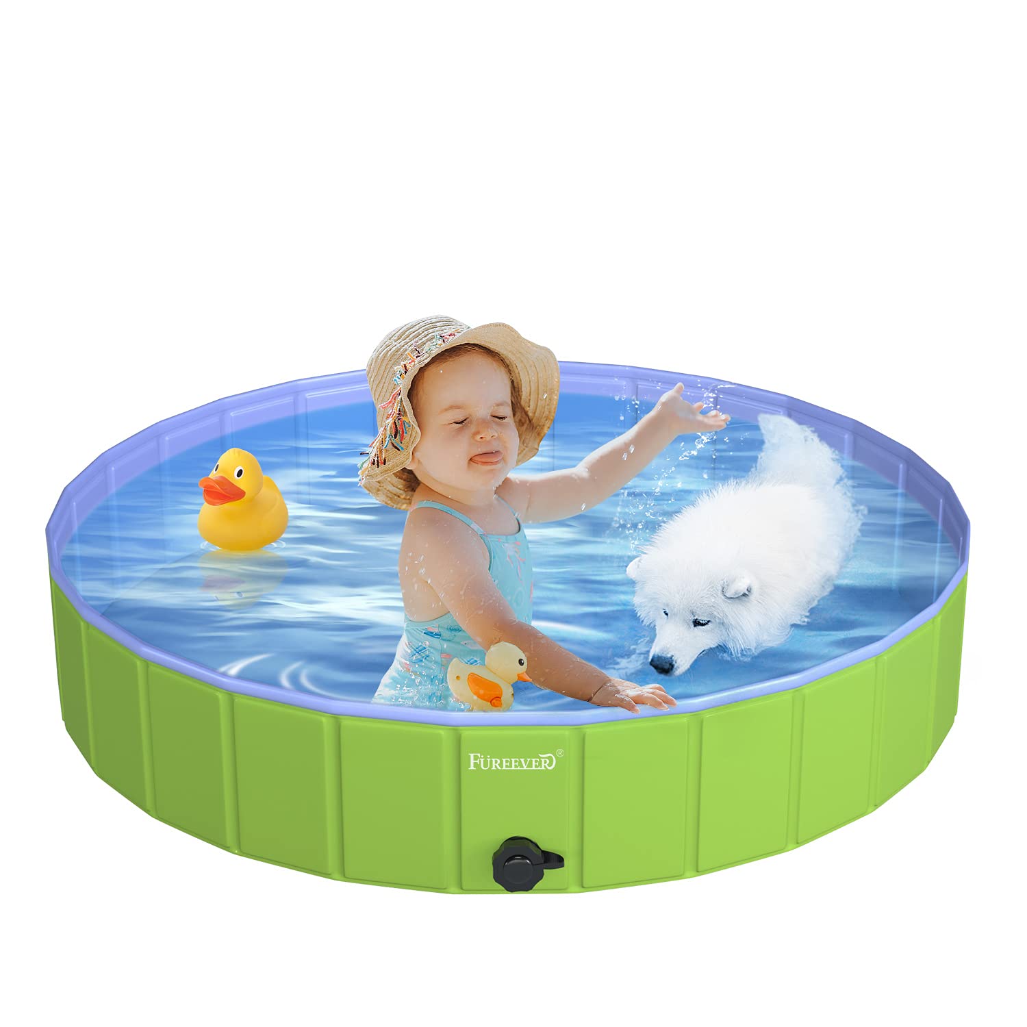 Dog Pool, Foldable Kiddie Pool for Kids, Portable Kid Pool for Backyard, Indoor & Outdoor Collapsibl