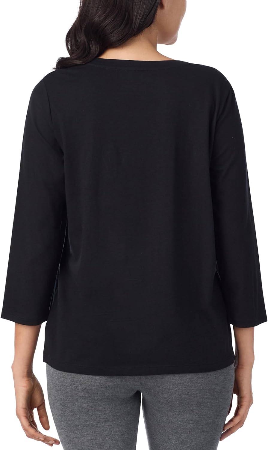 Nautica Womens 3/4 Sleeve Sleep Shirt - Lightweight Breathable Pajama Top - Cotton Knit Jersey Crewneck Sleepwear Loungewear - Image 3