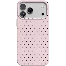 Casely iPhone 17 Pro Case | On the Dot | Pink & Brown Polka Dot | Compatible with MagSafe | Classic Ultra Slim Design