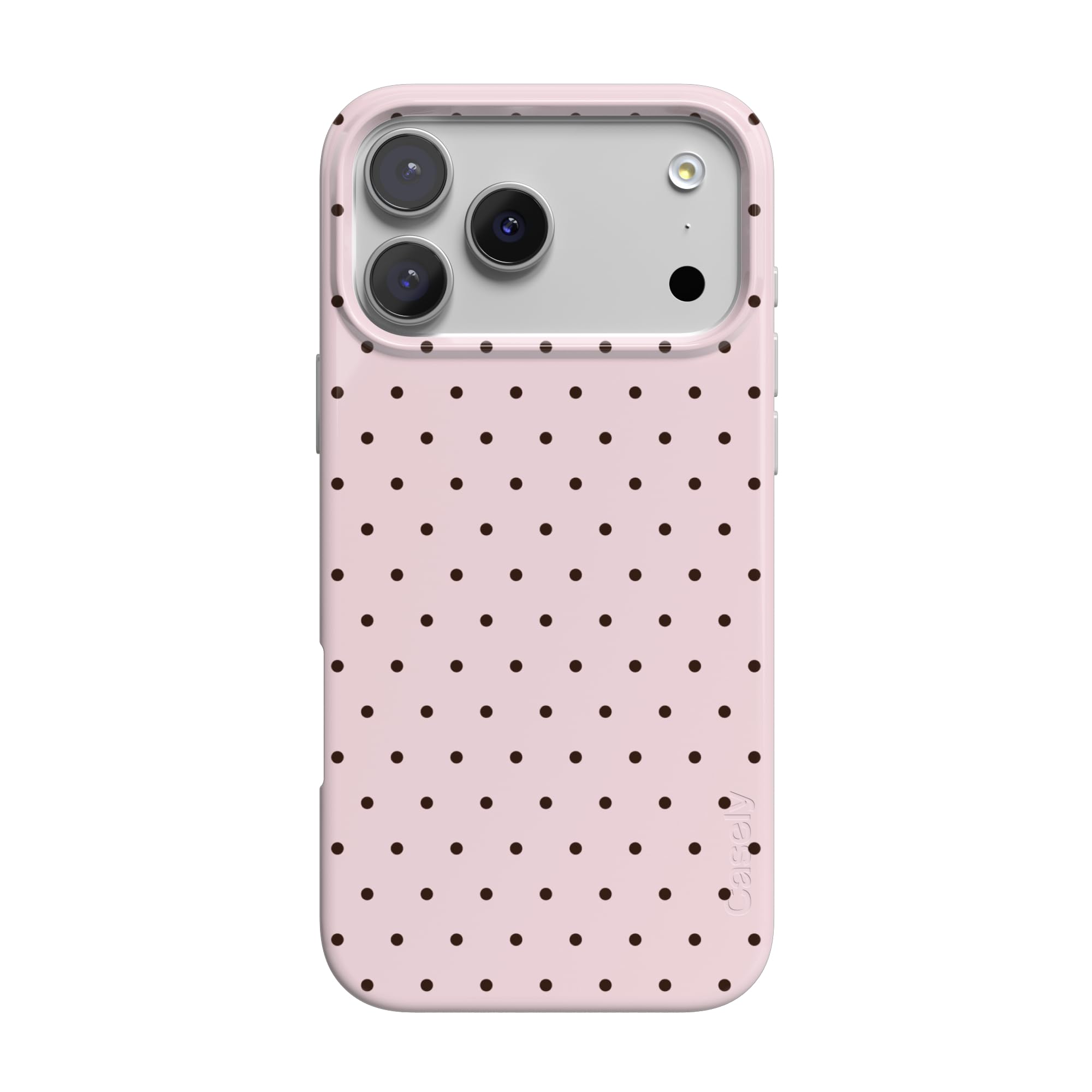 Amazon.com: Casely iPhone 17 Pro Case | On the Dot | Pink & Brown