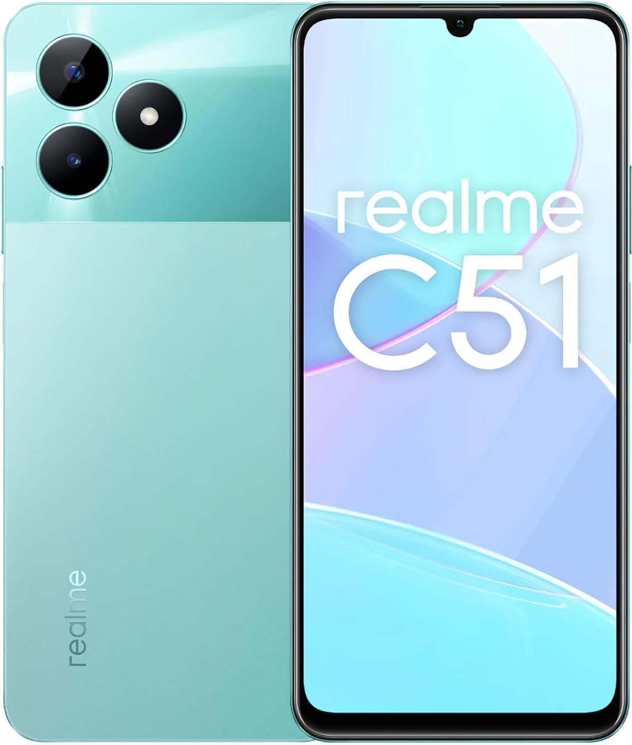realme C51 Dual-SIM 256GB ROM + 6GB RAM (Only GSM | No CDMA) Factory Unlocked 4G/LTE Smartphone (Mint Green) - International Version