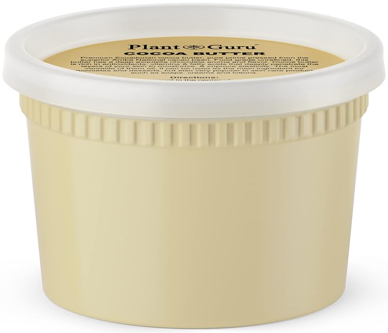 Plant Guru Manteiga de Cacau Crua Arriba Nacional, 100% Natural, Não Refinada, Grau Alimentício, 411 g