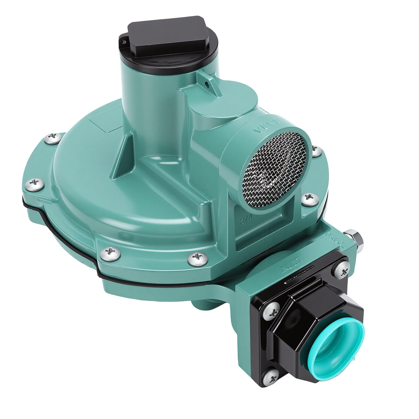Regulador de Gas de Segunda Etapa, Salida Ajustable de 3/4 Pulgadas para Generador de Calentador, Gas Natural, LP, 1 Unidad
